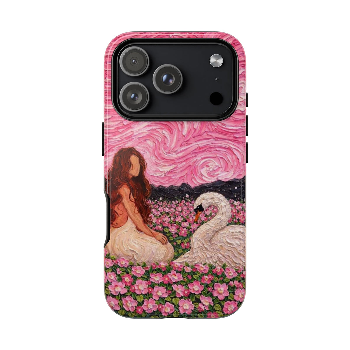 Serene Swan & Maiden Art Phone Case | Aesthetic Vintage Impressionist Tough Case