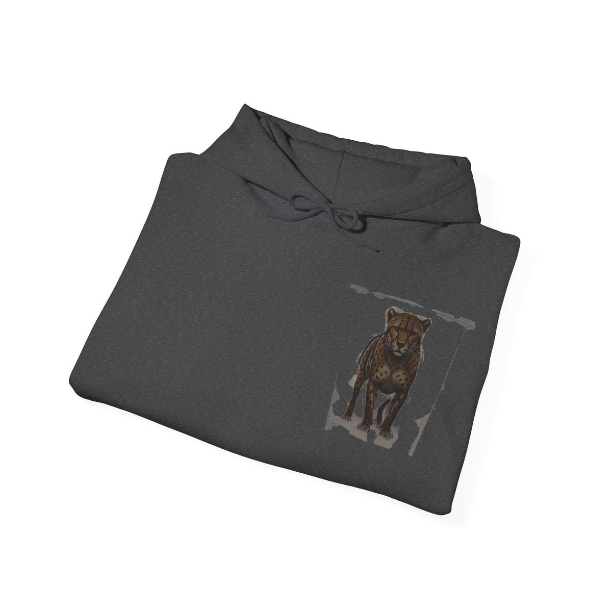 Minimalist Motivational Hoodie — “Move Like a Cheetah Toward Success” Leopard Print Motivational Hoodie
