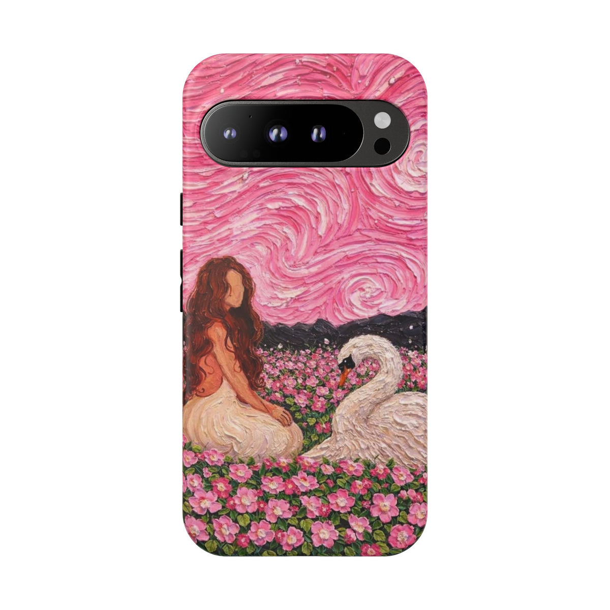 Serene Swan & Maiden Art Phone Case | Aesthetic Vintage Impressionist Tough Case
