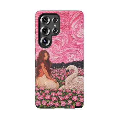 Serene Swan & Maiden Art Phone Case | Aesthetic Vintage Impressionist Tough Case