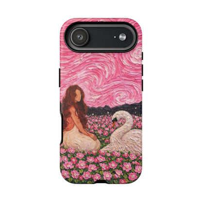 Serene Swan & Maiden Art Phone Case | Aesthetic Vintage Impressionist Tough Case