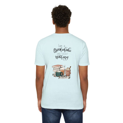 MINIMALIST|Bookaholic T-Shirt — "I am a Bookaholic and Regret Nothing" Illustrated Reading Tee