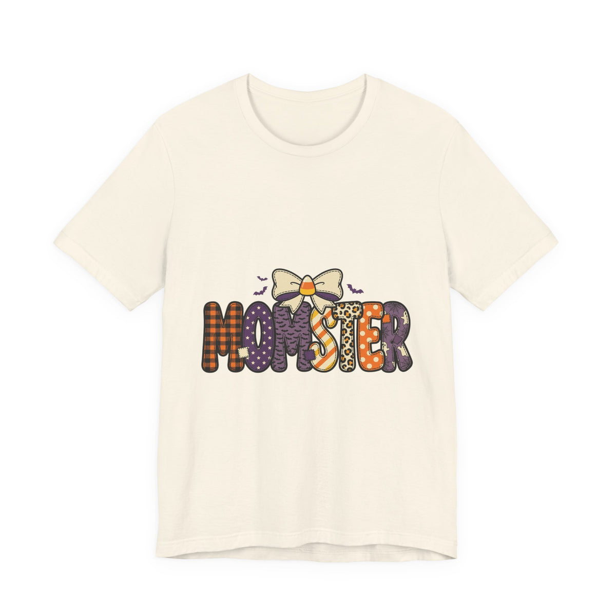 Momster Halloween Tee | Momster Graphic T-Shirt, Spooky Purple Orange